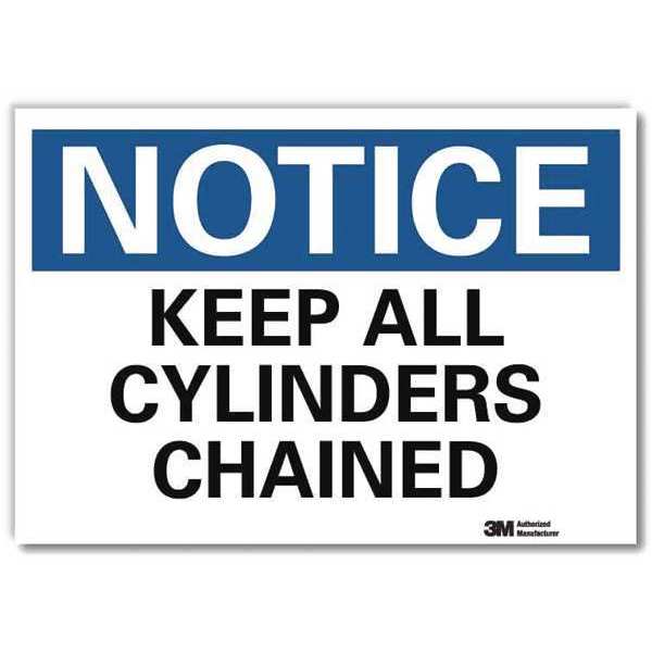 Lyle Notice Sign, 5 in H, 7 in W, Horizontal Rectangle, English, U5-1280-RD_7X5 U5-1280-RD_7X5