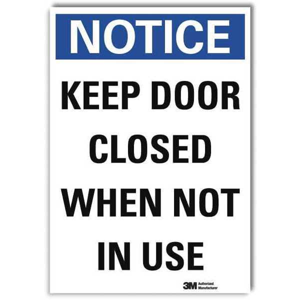 Lyle Notice Sign, 10 in H, 7 in W, Reflective Sheeting, Horizontal Rectangle, English, U5-1288-RD_7X10 U5-1288-RD_7X10