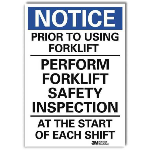 Lyle Notice Sign, 10 in H, 7 in W, Reflective Sheeting, Horizontal Rectangle, English, U5-1467-RD_7X10 U5-1467-RD_7X10