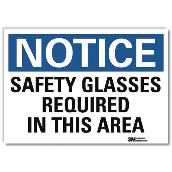 Lyle NoticeSign, ReflectSelfAdhVinyl, 7inWx5inH, U5-1503-RD_7X5 U5-1503-RD_7X5