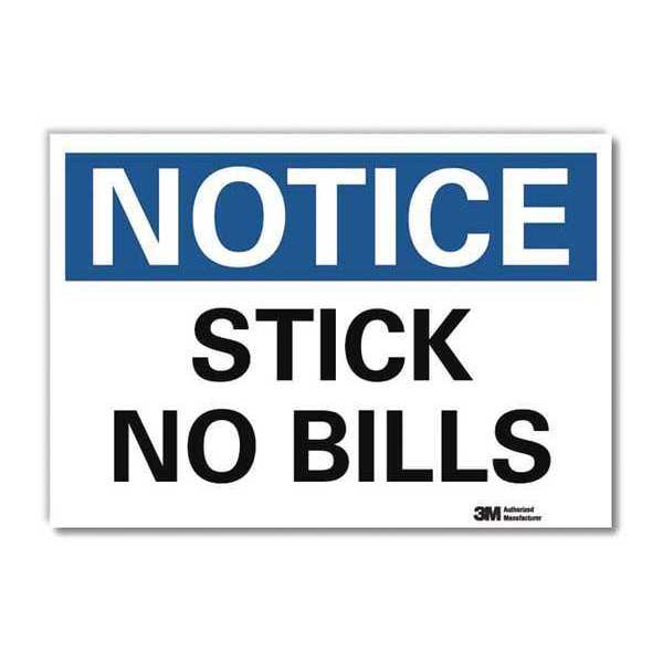 Lyle Notice Sign, 5 in H, 7 in W, Reflective Sheeting, Horizontal Rectangle, English, U5-1530-RD_7X5 U5-1530-RD_7X5