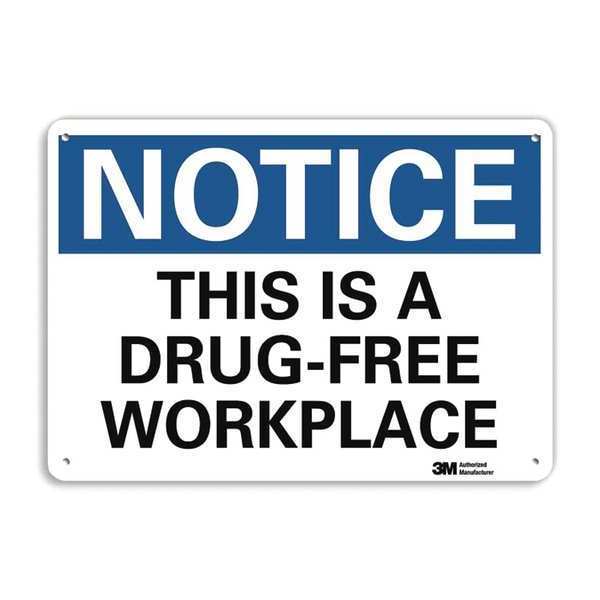 Lyle Notice Sign, 7 in H, 10 in W, Aluminum, Vertical Rectangle, English, U5-1559-RA_10X7 U5-1559-RA_10X7