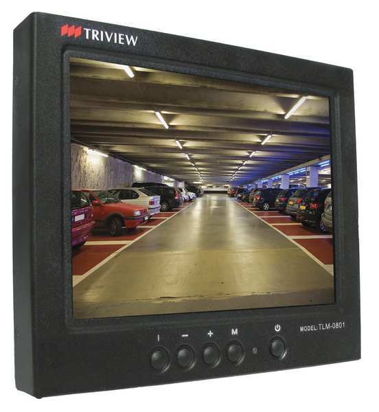 Tatung CCTV Monitor, LCD, Black, 12VDC, 8 in. TLM-0801