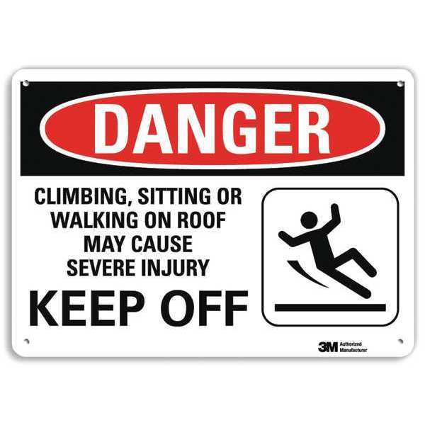 Lyle Danger Sign, 7 in H, 10 in W, Plastic, Vertical Rectangle, English, U3-1179-NP_10X7 U3-1179-NP_10X7