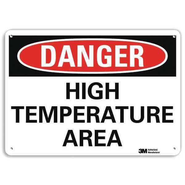 Lyle Danger Sign, 10 in H, 14 in W, Aluminum, Vertical Rectangle, English, U3-1600-RA_14X10 U3-1600-RA_14X10