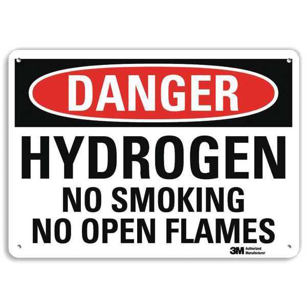 Lyle Danger No Smoking Sign, 10" H, 14 in W, Vertical Rectangle, English, U3-1670-RA_14X10 U3-1670-RA_14X10
