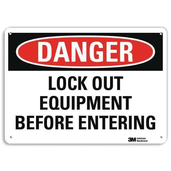 Lyle Danger Sign, 10" W, 7" H, 0.040" Thickness, U3-1763-NA_10x7 U3-1763-NA_10x7