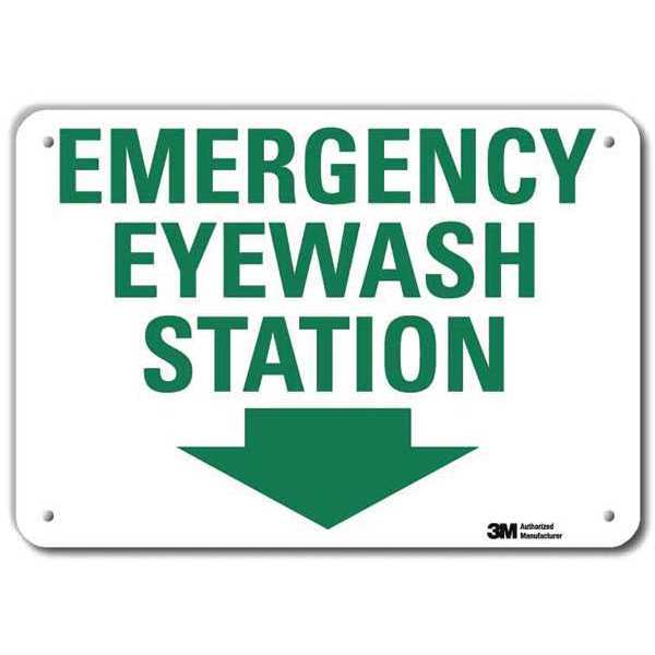 Lyle Emergency Sign, 14" W, 10" H, 0.040" Thick, U7-1107-NA_14x10 U7-1107-NA_14x10