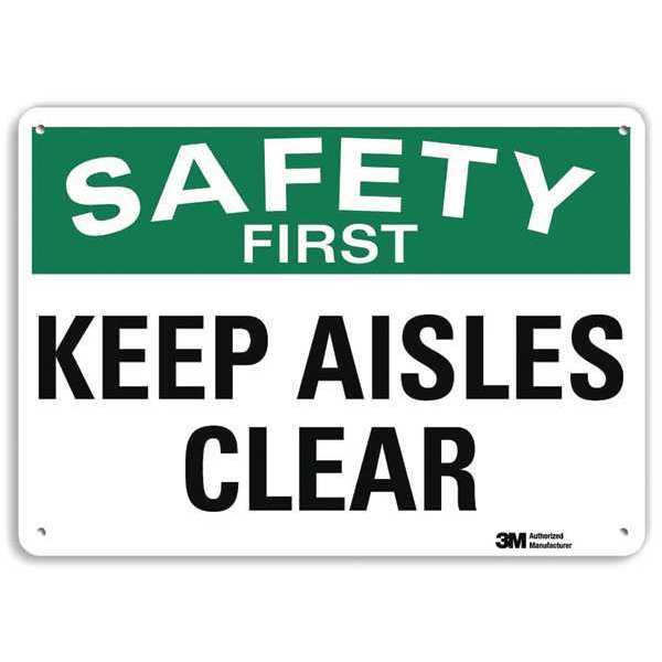 Lyle Safety Sign, 7 in Height, 10 in Width, Aluminum, Vertical Rectangle, English, U7-1210-RA_10X7 U7-1210-RA_10X7