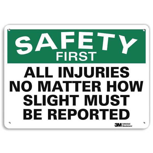 Lyle Safety Sign, 10 in H, 14 in W, Plastic, English, U7-1161-NP_14X10 U7-1161-NP_14X10