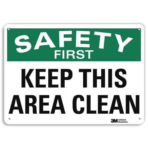 Lyle Safety Sign, 7 in Height, 10 in Width, Aluminum, Vertical Rectangle, English, U7-1215-RA_10X7 U7-1215-RA_10X7