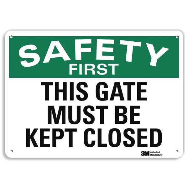 Lyle Safety Sign, 7 in Height, 10 in Width, Aluminum, Vertical Rectangle, English, U7-1257-RA_10X7 U7-1257-RA_10X7