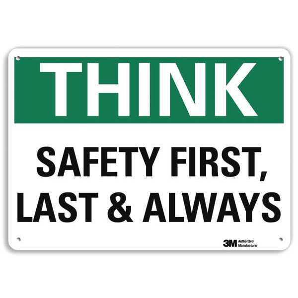 Lyle Safety Sign, 10 in H, 14 in W, Plastic, English, U7-1332-NP_14X10 U7-1332-NP_14X10