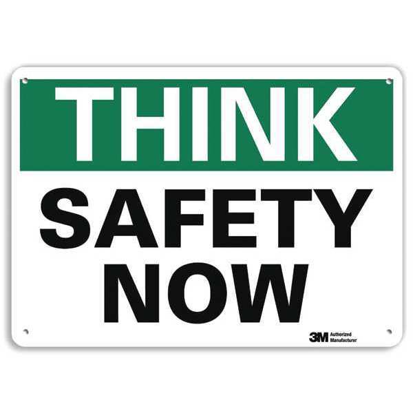 Lyle Safety Sign, 10 in Height, 14 in Width, Aluminum, Horizontal Rectangle, English, U7-1335-RA_14X10 U7-1335-RA_14X10