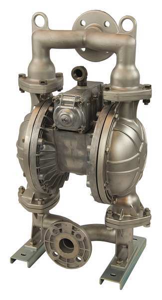 Dayton Double Diaphragm Pump, Stainless steel, Air Operated, PTFE, 150 GPM 34TJ45