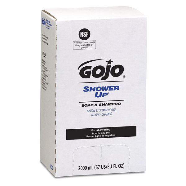 Gojo SHOWER UP Soap & Shampoo, 2000mL PRO TDX Refill, PK4 7230-04