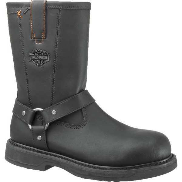 Harley-Davidson Size 11-1/2 Men's Wellington Boot Steel Work Boot, Black D95328