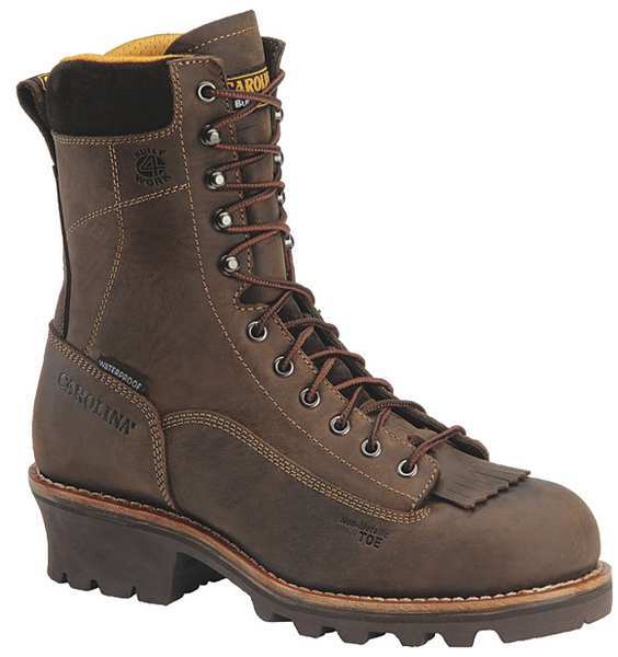 Carolina Shoe Wrk Boots, Mens, 11, D, Welted, 8inH, Brown, PR CA7522