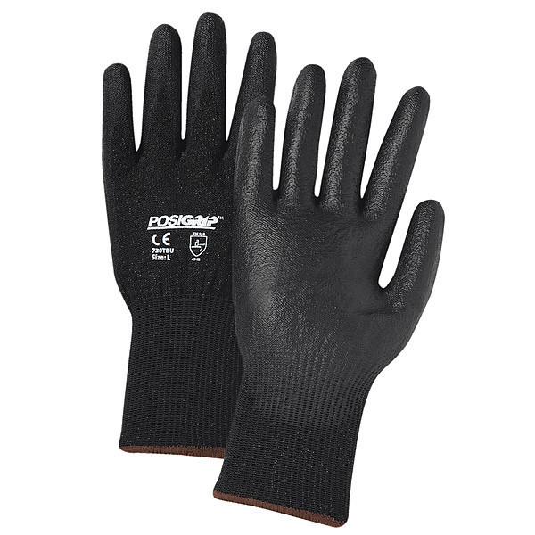 West Chester Protective Gear Cut Resistant Coated Gloves, A3 Cut Level, Polyurethane, 2XL, 12PK 730TBU/XXL