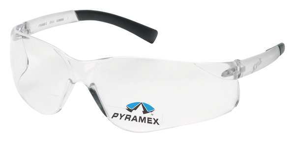 Pyramex Bifocal Safety Reading Glasses, Wraparound Scratch-Resistant S2510R15