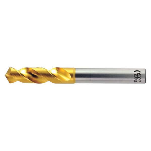 Osg Screw Machine Drill Bit, 1/2 in Size, 120  Degrees Point Angle, High Speed Steel, TiAlN Finish 6162711