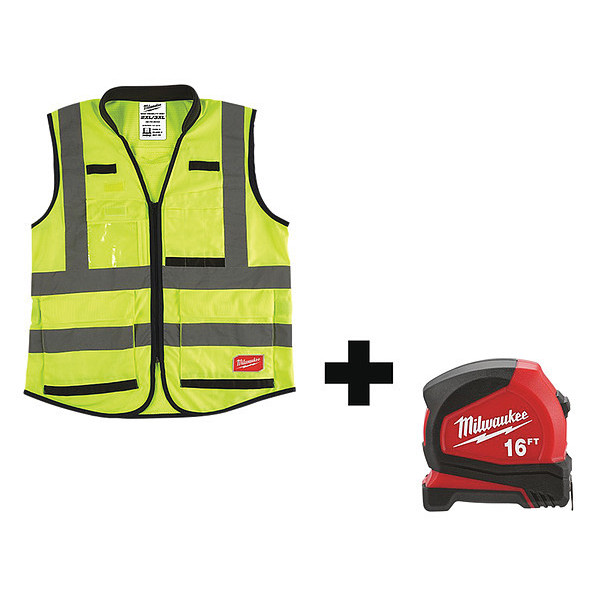 Milwaukee Tool High Visibility Vest, 2XL/3XL 48-73-5043, 48-22-6616