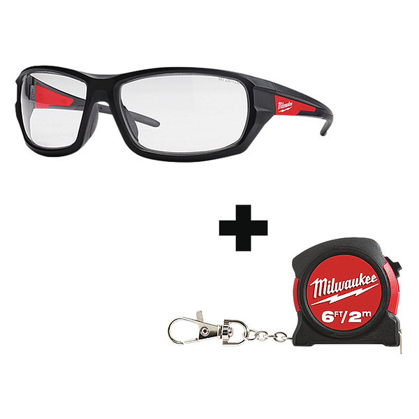 Milwaukee Tool Safety Glasses, Clear Polarized 48-73-2021, 48-22-5506