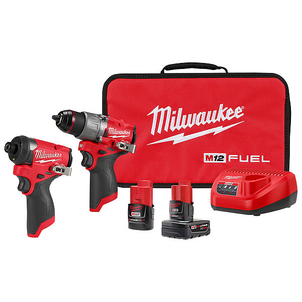 Milwaukee Tool Drill/Impact Driver Tool Combo Kit, 75pcs 3497-22, 48-32-4098