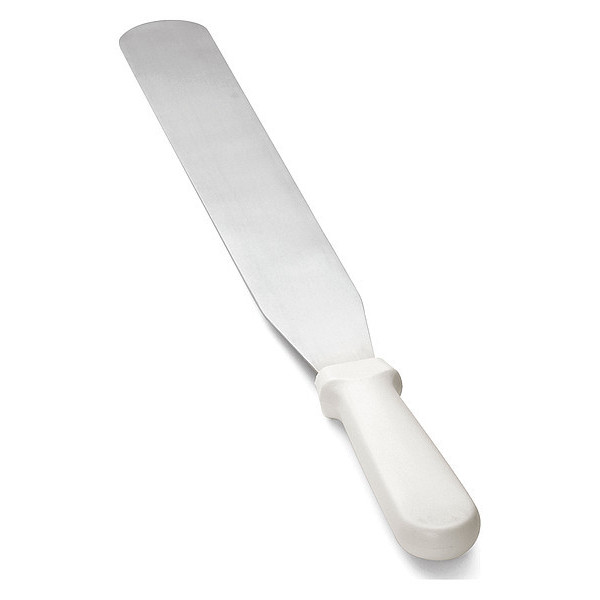 Tablecraft Icing Spatula, SS, Wht Plst Handle, 12" 4212