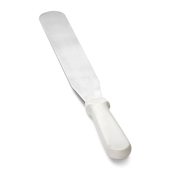 Tablecraft Icing Spatula, SS, Wht Plastic Handle, 10" 4210