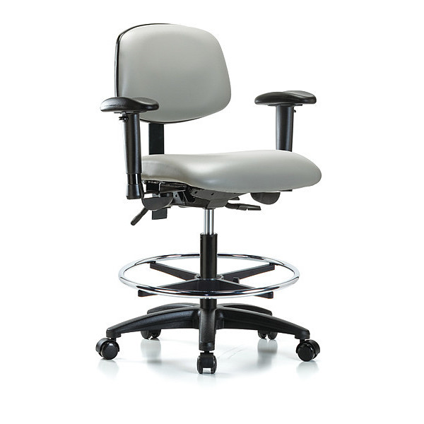 Blue Ridge Ergonomics Chair, Vin, Med Bench, Tilt AA CF Cast, Dov BR-VMBCH-RG-T1-A1-CF-RC-8567