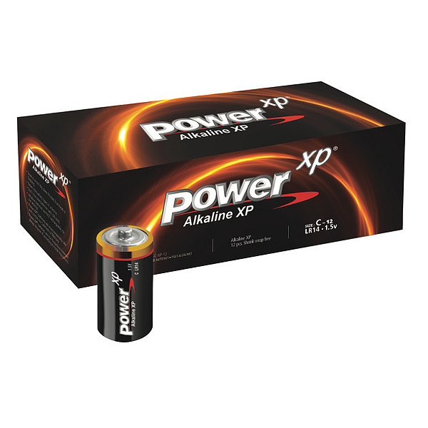 Power Xp Power XP C Alkaline Battery, 12 PK, 1.5V DC PH-C-XP