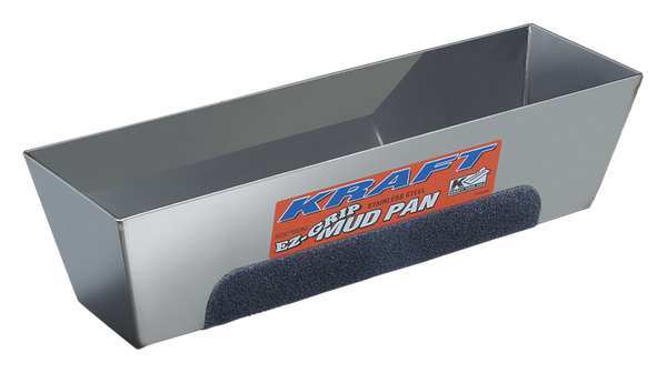 Kraft Tool Mud Pan, EZ-Grip, 12in., Stainless Steel DW722