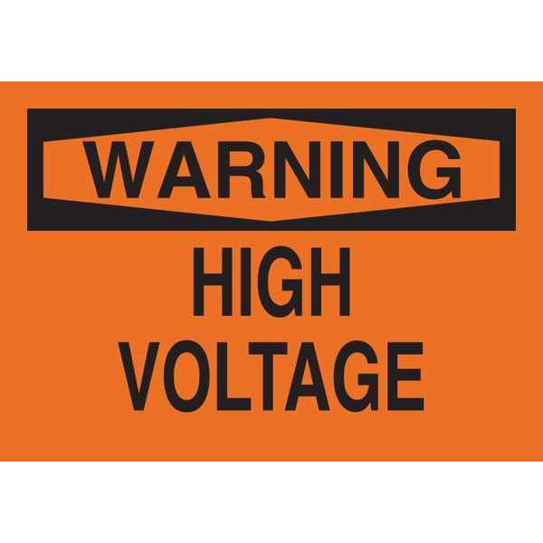 Condor Warning Sign, Vinyl, Black/Orange, Text 35GG75