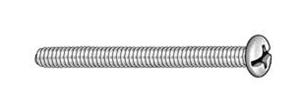 Zoro Select #6-32 x 1/4 in Combination Phillips/Slotted Round Machine Screw, Zinc Plated Steel, 100 PK U24212.013.0025