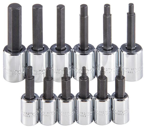 Proto 1/4 in, 3/8 in Drive Socket Bit Set, SAE, 7 pcs J4770-12