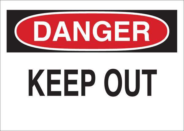 Condor Danger Sign, 10 in Height, 14 in Width, Vinyl, English 34GL17