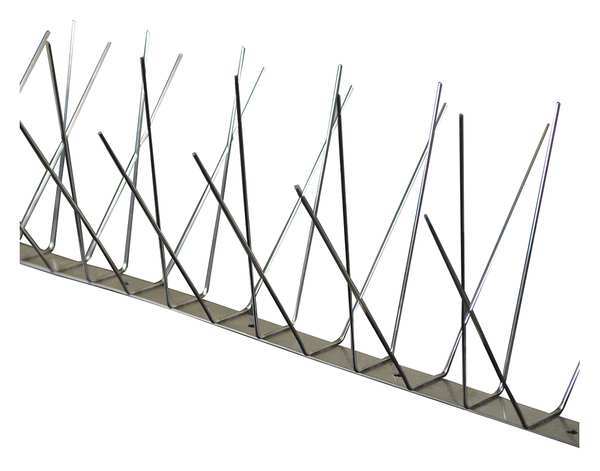 Bird Barrier Bird Repellent Spikes, Dura-Spike, 102 ft., Color: Silver BP-S4100