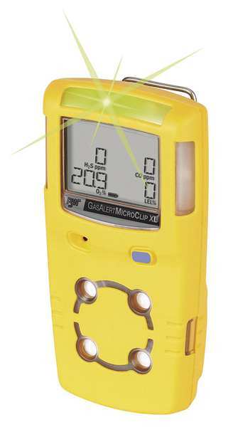Honeywell Multi-Gas Detector, 18 hr Battery Life, Yellow MCXL-X0H0-Y-NA