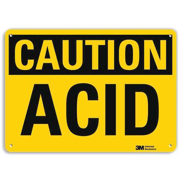 Lyle Caution Sign, 10 in H, 14 in W, Horizontal Rectangle, English, U4-1041-RA_14X10 U4-1041-RA_14X10