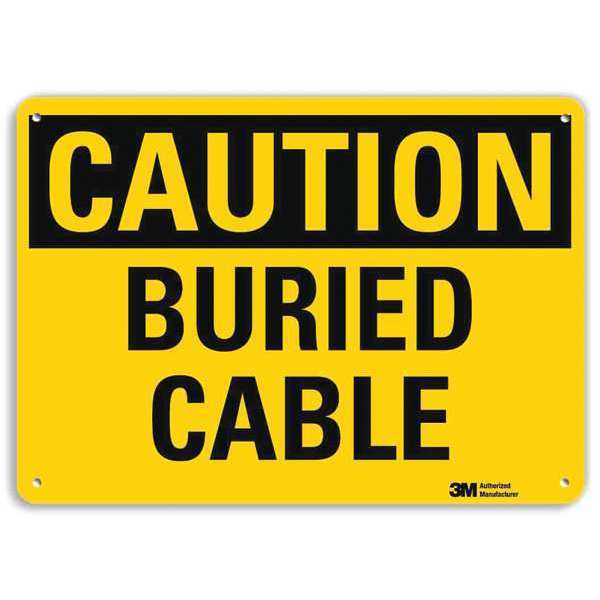 Lyle Caution Sign, 7 in H, 10 in W, Vertical Rectangle, English, U4-1098-RA_10X7 U4-1098-RA_10X7