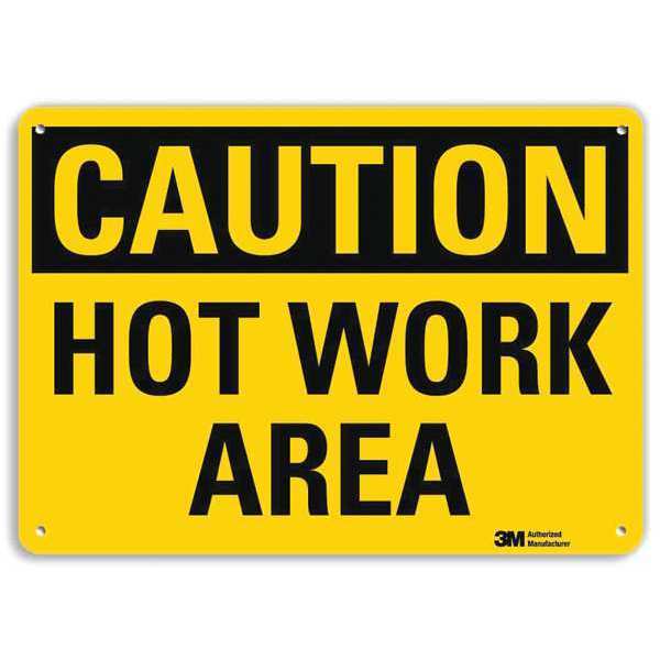 Lyle Safety Sign, 10 in Height, 14 in Width, Aluminum, Horizontal Rectangle, English, U4-1433-RA_14X10 U4-1433-RA_14X10