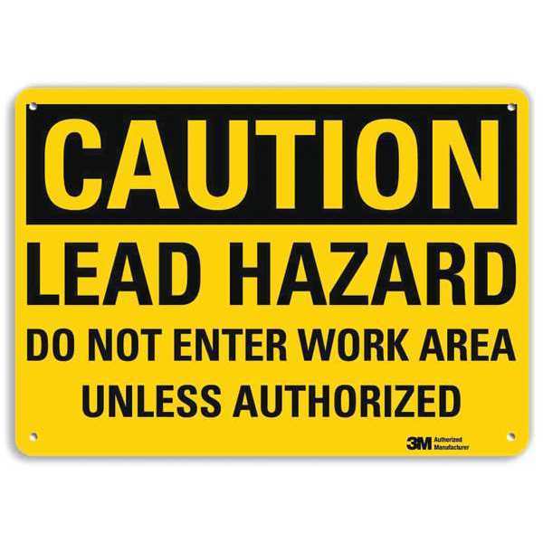Lyle Caution Sign, 10 in H, 14 in W, Horizontal Rectangle, English, U4-1485-NA_14x10 U4-1485-NA_14x10