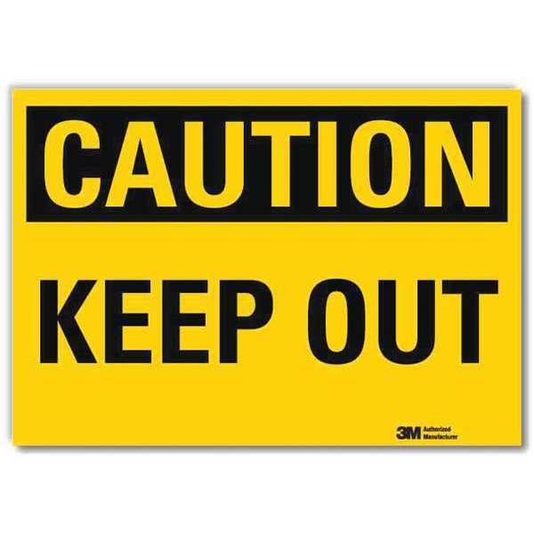 Lyle Safety Sign, Keep Out, 7in.H x 10in.W U4-1468-RD_10X7
