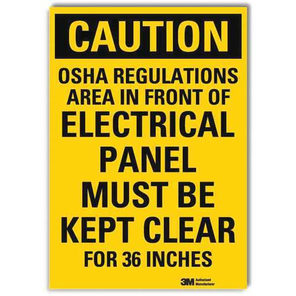 Lyle Safety Sign, Electrical Panel, Eng, 10 in H U4-1572-RD_7X10