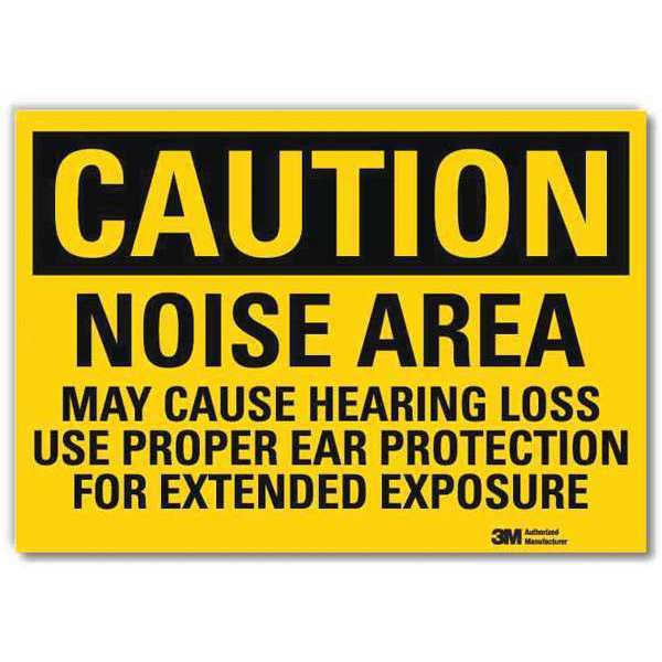 Lyle Safety Sign, Use Ear Protection, 5 in. H U4-1557-RD_7X5