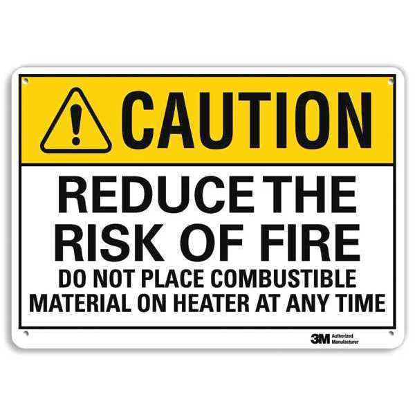 Lyle Caution Sign, 10 in H, 14 in W, Horizontal Rectangle, English, U4-1624-NA_14x10 U4-1624-NA_14x10