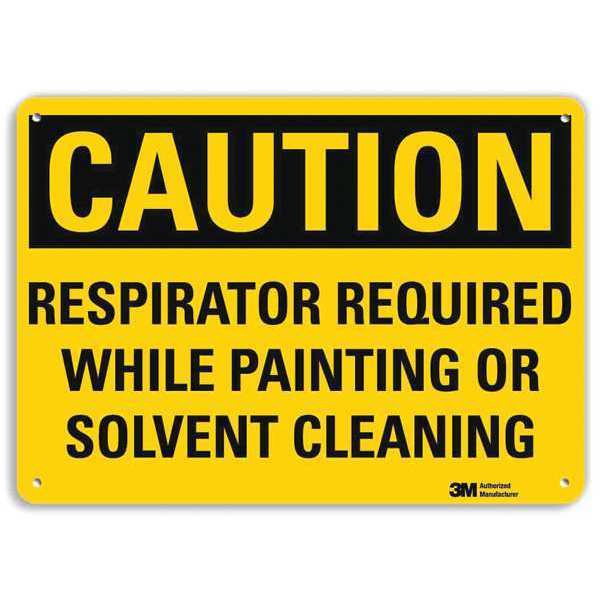 Lyle Safety Sign, Respirator Required, 10 in. H U4-1626-RA_14X10