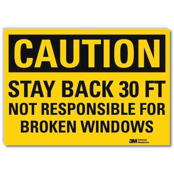 Lyle Safety Sign, Black/Yellow, 5in.H x 7in.W U4-1686-RD_7X5
