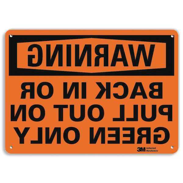 Lyle Warning Sign, 7 in H, 10 in W, Aluminum, Vertical Rectangle, English, U6-1034-RA_10X7 U6-1034-RA_10X7